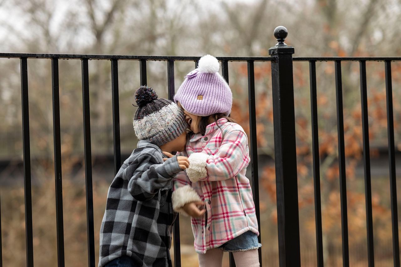 Happy children playing together